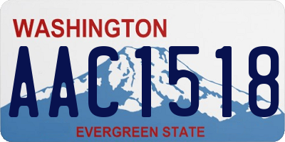 WA license plate AAC1518