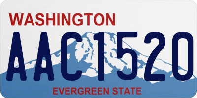 WA license plate AAC1520