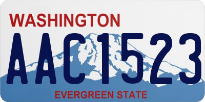WA license plate AAC1523