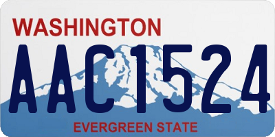 WA license plate AAC1524