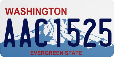 WA license plate AAC1525