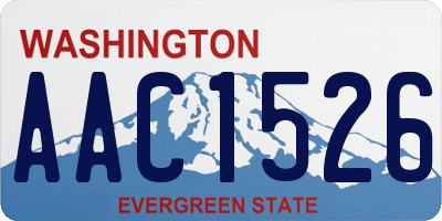 WA license plate AAC1526