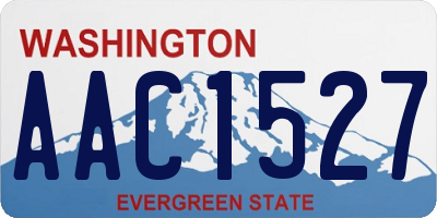 WA license plate AAC1527