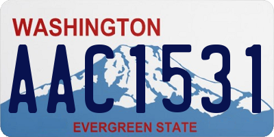 WA license plate AAC1531