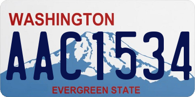 WA license plate AAC1534