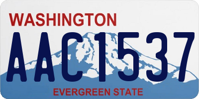 WA license plate AAC1537