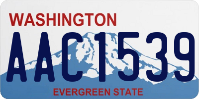 WA license plate AAC1539
