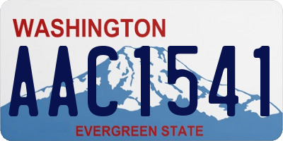 WA license plate AAC1541