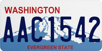 WA license plate AAC1542