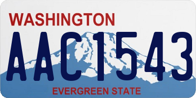 WA license plate AAC1543