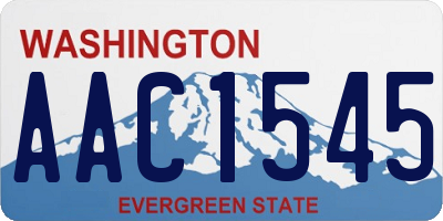 WA license plate AAC1545
