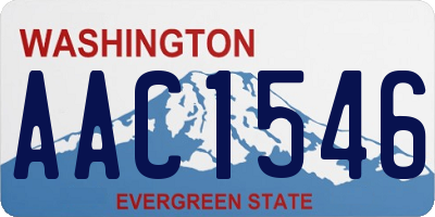 WA license plate AAC1546