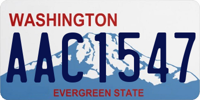 WA license plate AAC1547