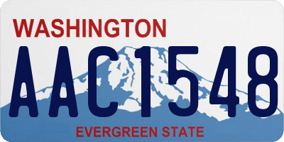 WA license plate AAC1548