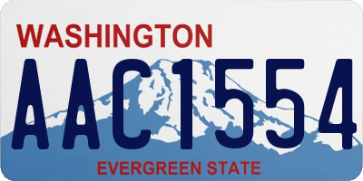 WA license plate AAC1554