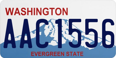 WA license plate AAC1556
