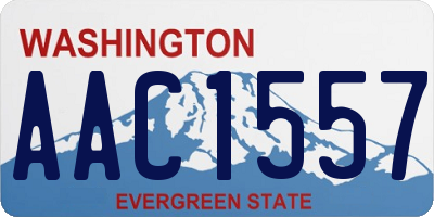 WA license plate AAC1557