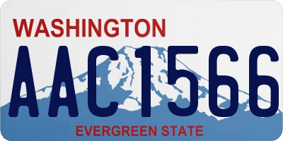 WA license plate AAC1566