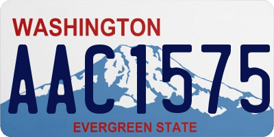 WA license plate AAC1575