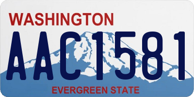 WA license plate AAC1581