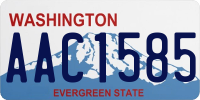 WA license plate AAC1585