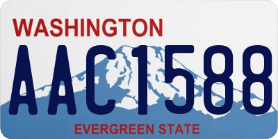 WA license plate AAC1588