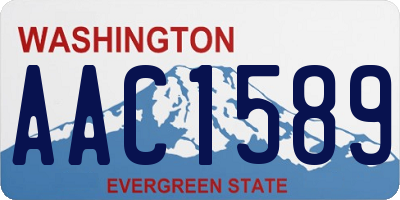 WA license plate AAC1589