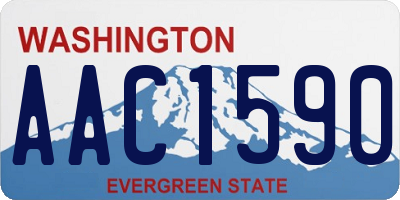 WA license plate AAC1590