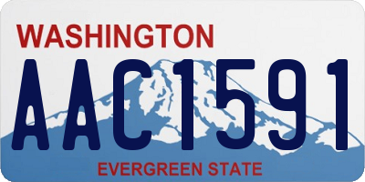WA license plate AAC1591