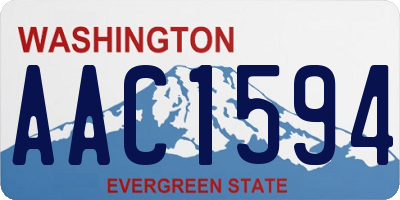 WA license plate AAC1594