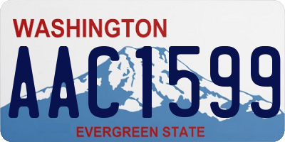 WA license plate AAC1599