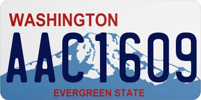 WA license plate AAC1609