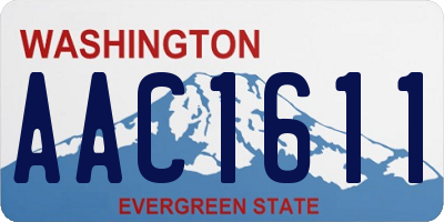 WA license plate AAC1611
