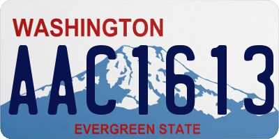 WA license plate AAC1613