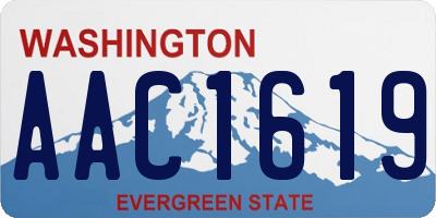 WA license plate AAC1619