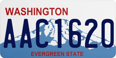 WA license plate AAC1620