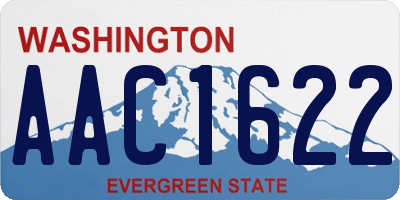 WA license plate AAC1622