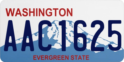 WA license plate AAC1625