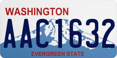 WA license plate AAC1632