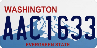 WA license plate AAC1633