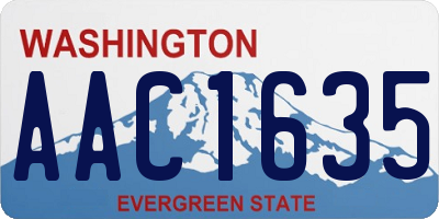 WA license plate AAC1635
