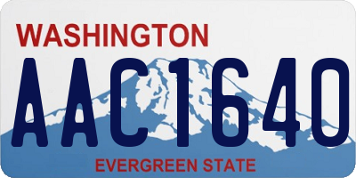 WA license plate AAC1640
