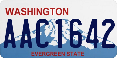 WA license plate AAC1642