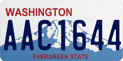 WA license plate AAC1644