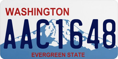 WA license plate AAC1648
