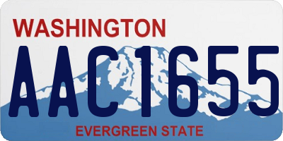 WA license plate AAC1655