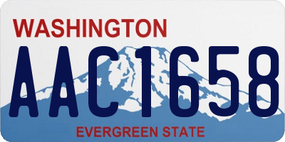 WA license plate AAC1658