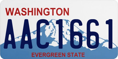 WA license plate AAC1661