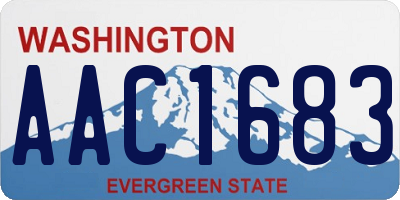 WA license plate AAC1683