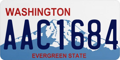 WA license plate AAC1684